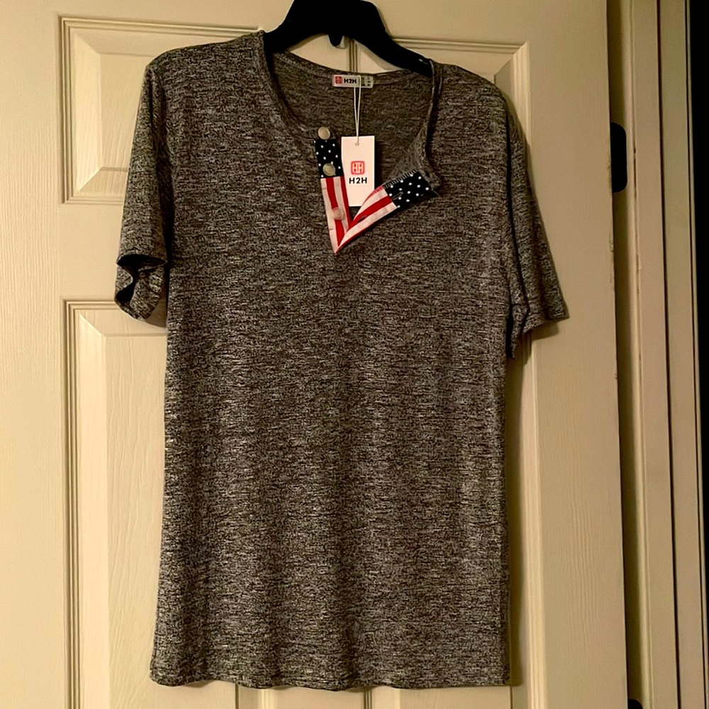 Men’s US Flag detail shirt